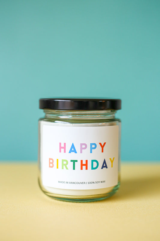 Happy Birthday Soy Candle | Assorted Scents