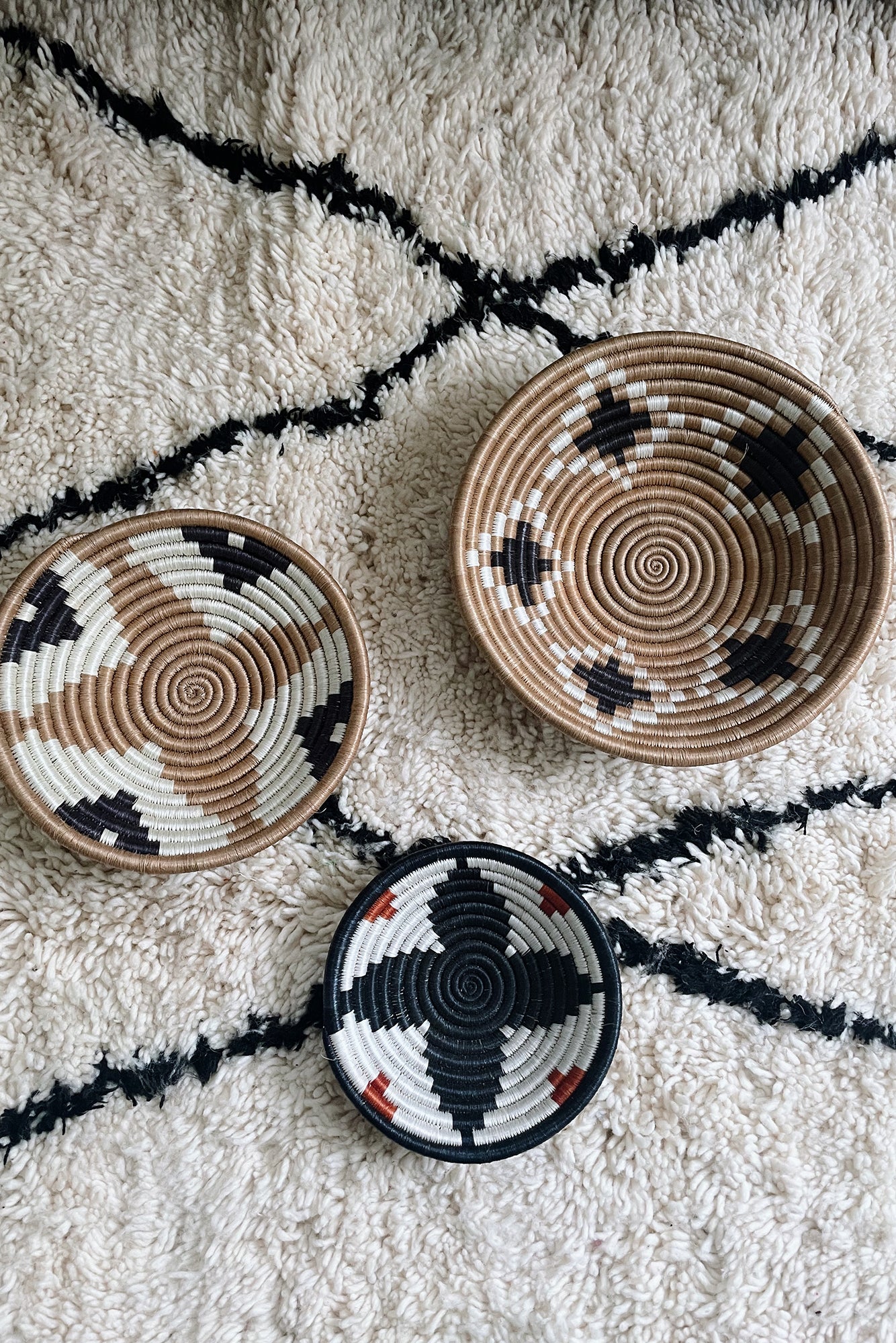Handwoven Sisal Wall Baskets | Set of 6